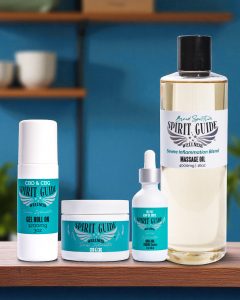 Spirit Guide Wellness cannabinoid tincture and topical wellness products